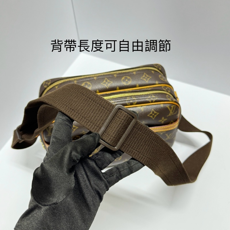 (極新🎁) LV 經典老花 雙層記者包 相機包 斜背包 【專櫃10.3萬】-11