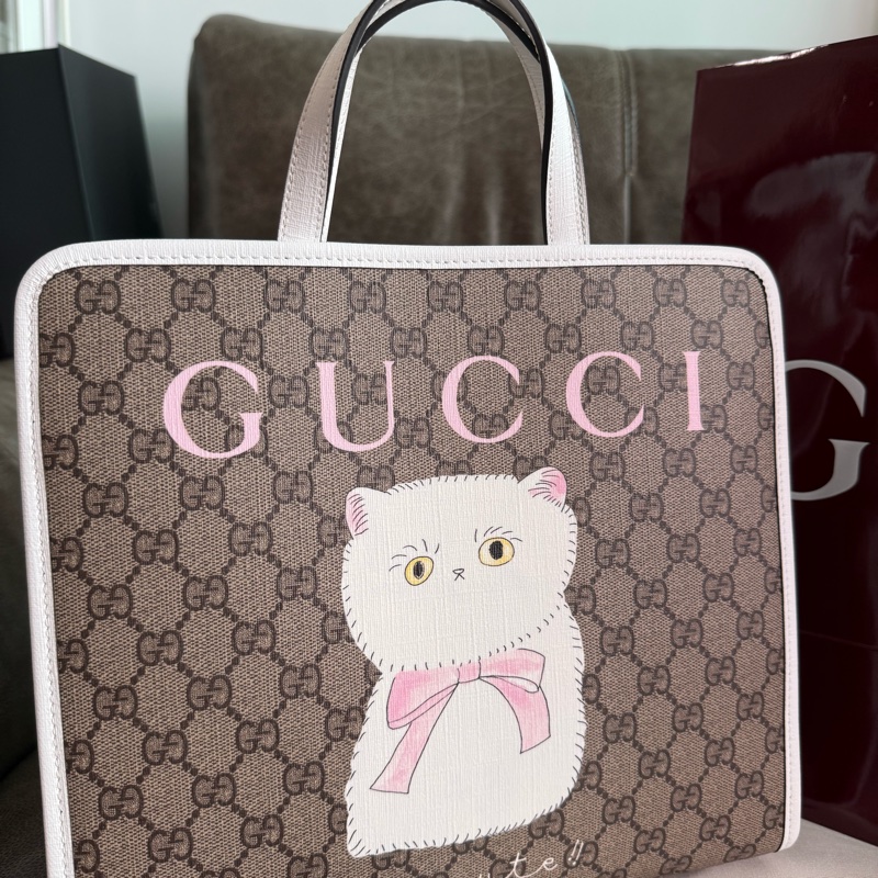 Gucci 可愛貓貓限量手提袋 托特包-0