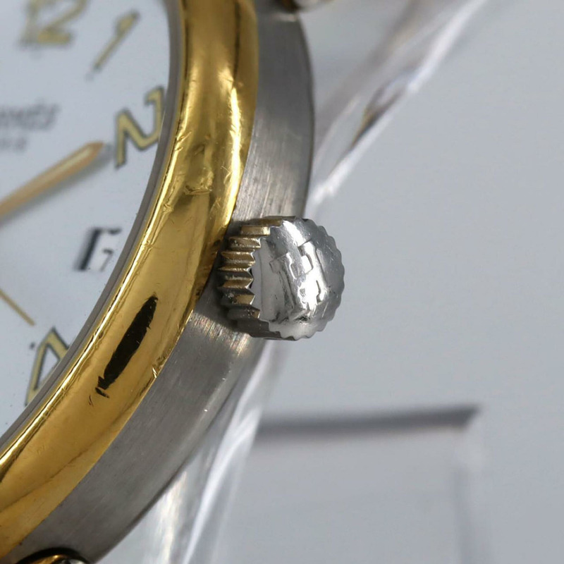 愛馬仕 Pullman 雙色不銹鋼鍍金石英錶-3