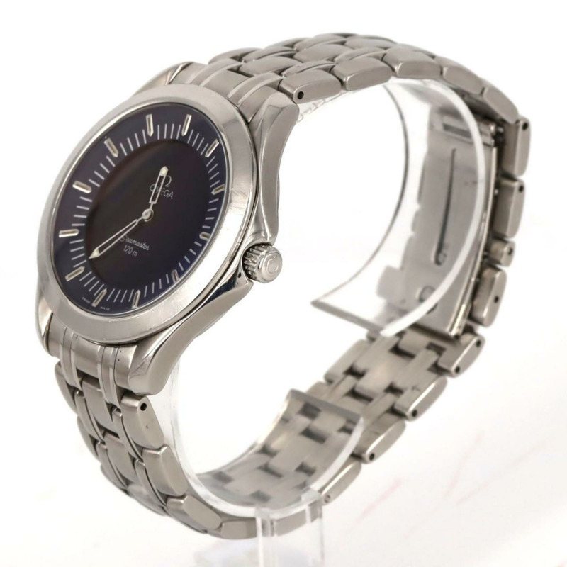 歐米茄海馬120數位類比雙顯2521.81不鏽鋼石英錶-1