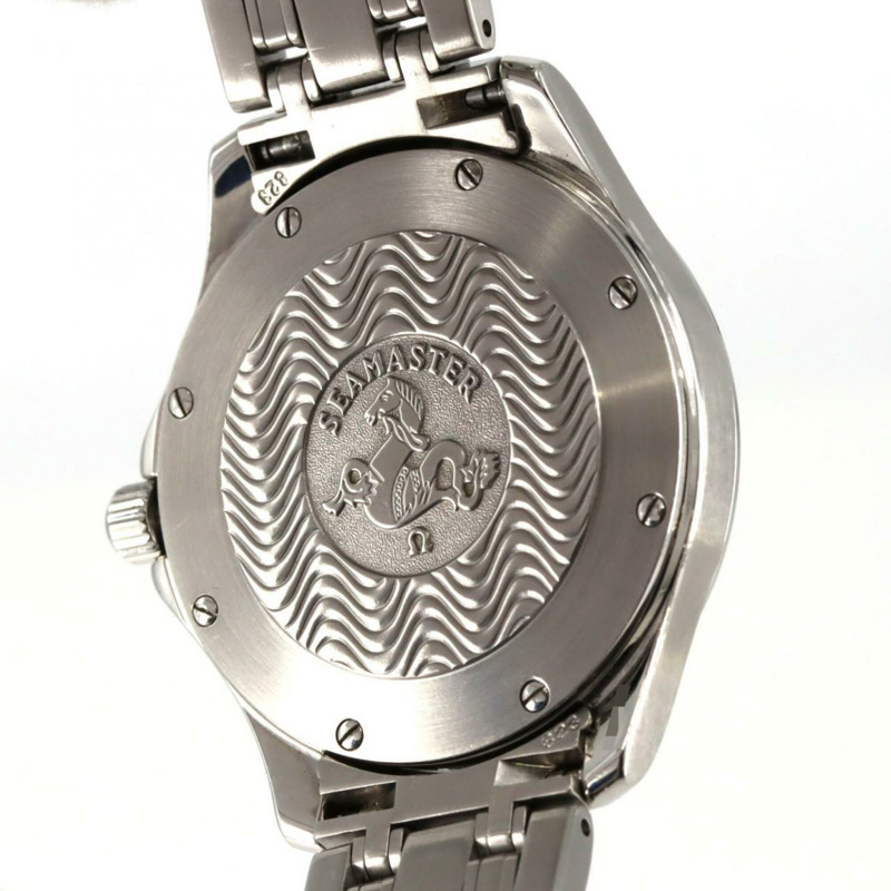 歐米茄海馬120數位類比雙顯2521.81不鏽鋼石英錶-4