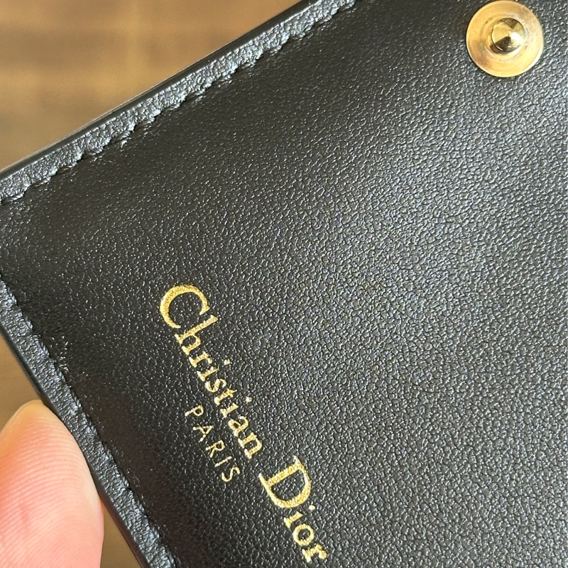 DΙΟR Dаhliа Саrо 短夾 錢包 牛皮短夾 黑色錢包-2