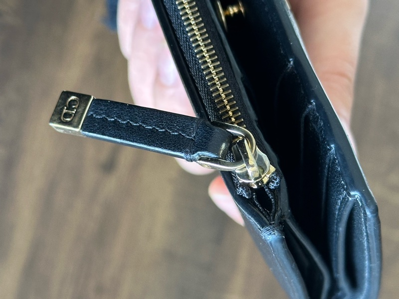 DΙΟR Dаhliа Саrо 短夾 錢包 牛皮短夾 黑色錢包-4