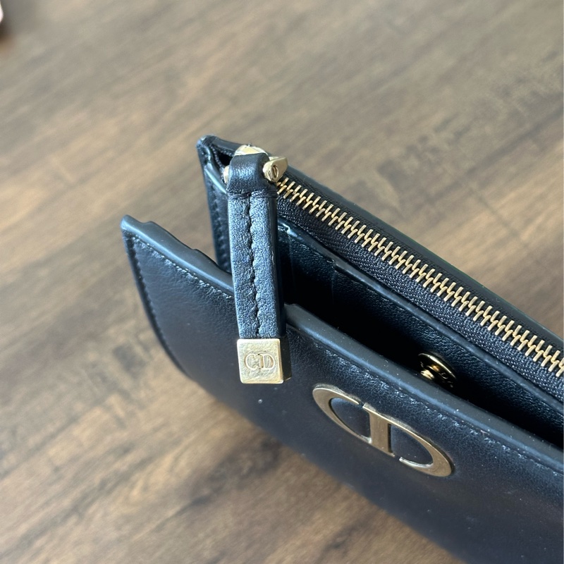 DΙΟR Dаhliа Саrо 短夾 錢包 牛皮短夾 黑色錢包-14