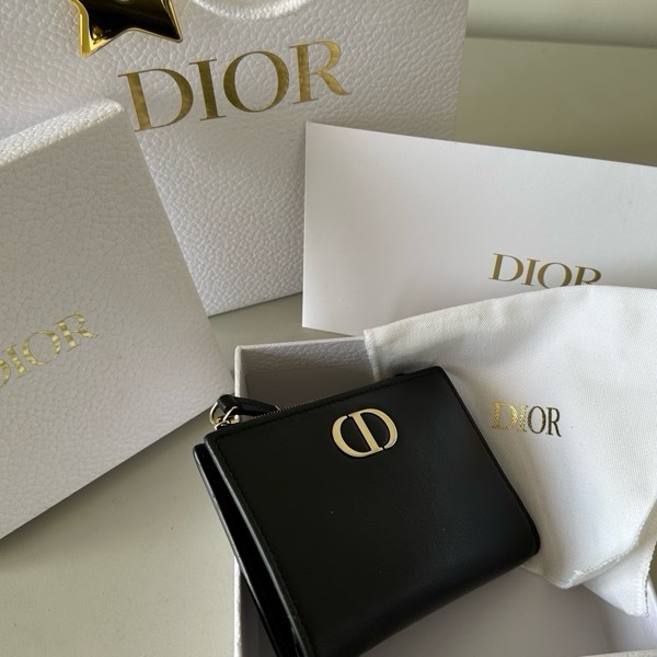 DΙΟR Dаhliа Саrо 短夾 錢包 牛皮短夾 黑色錢包-16