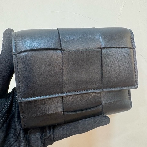 BV 大編織格 BOTTEGA VENETA / Mini Wallet 黑