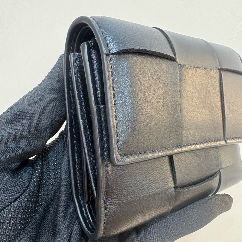 BV 大編織格 BOTTEGA VENETA / Mini Wallet 黑-1
