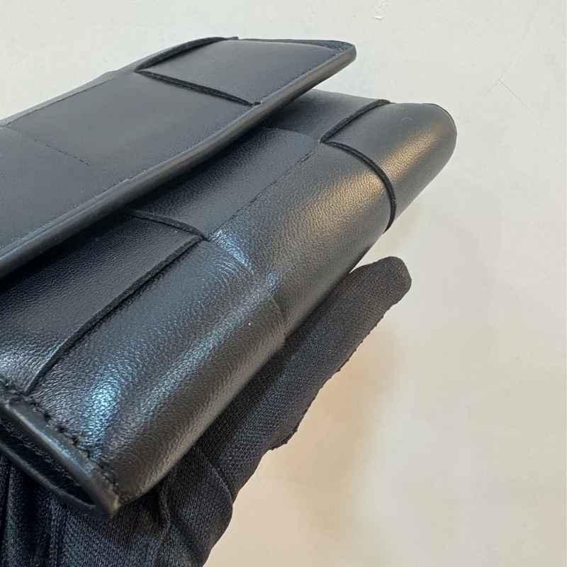 BV 大編織格 BOTTEGA VENETA / Mini Wallet 黑-3
