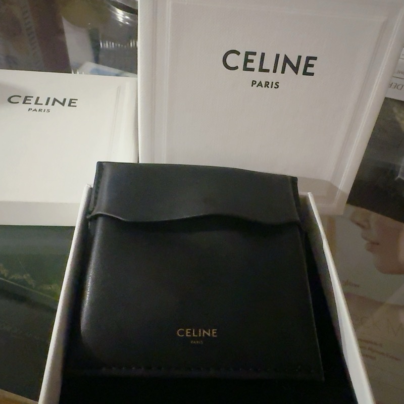 Celine 扭結耳環 金色Knot圈形-8