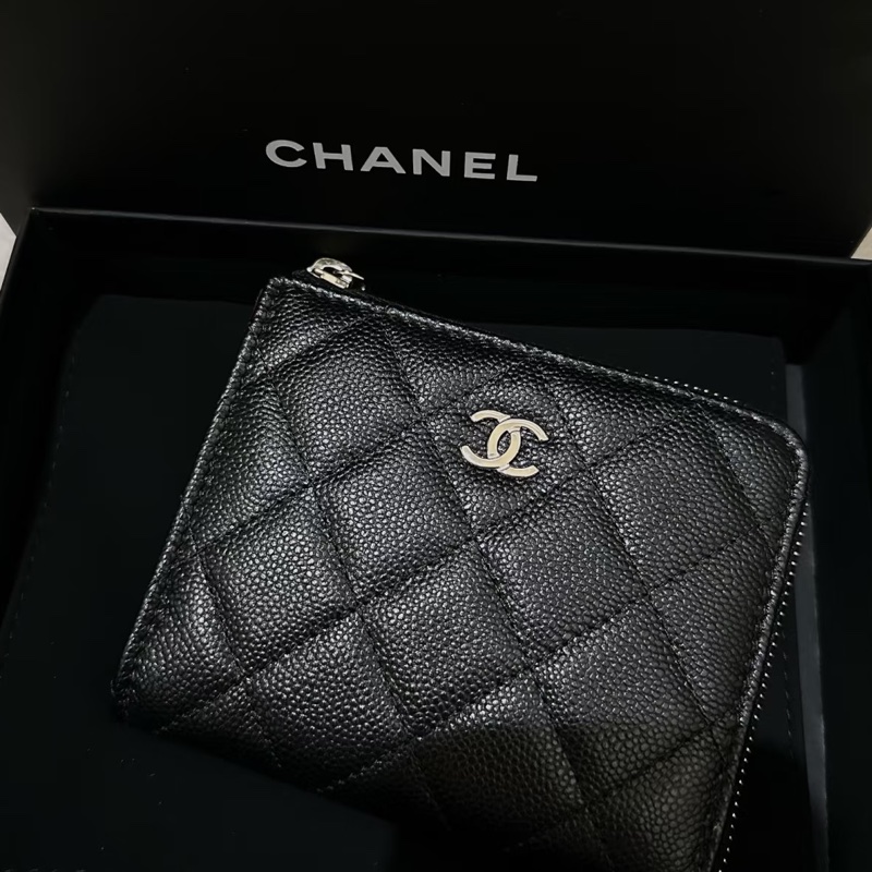 Chanel L錢包皮夾 荔枝皮革黑色🪅全新品-0