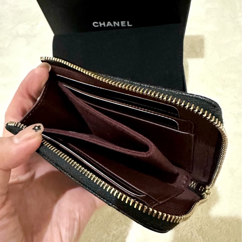 Chanel L錢包皮夾 荔枝皮革黑色🪅全新品-3