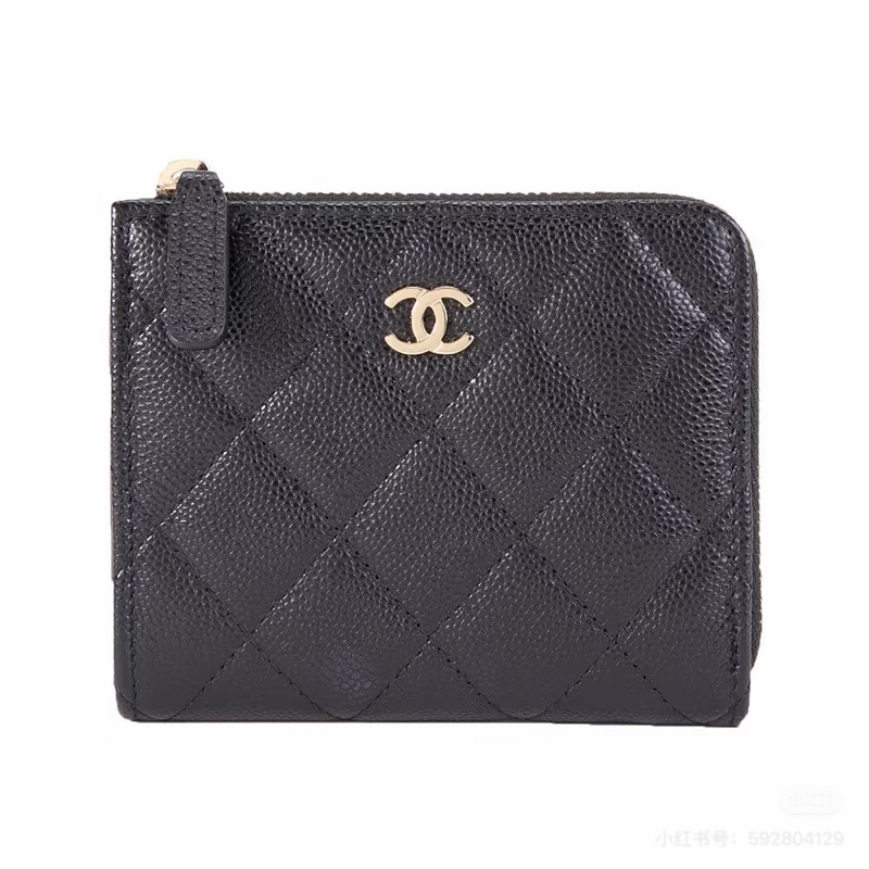 Chanel L錢包皮夾 荔枝皮革黑色🪅全新品-6