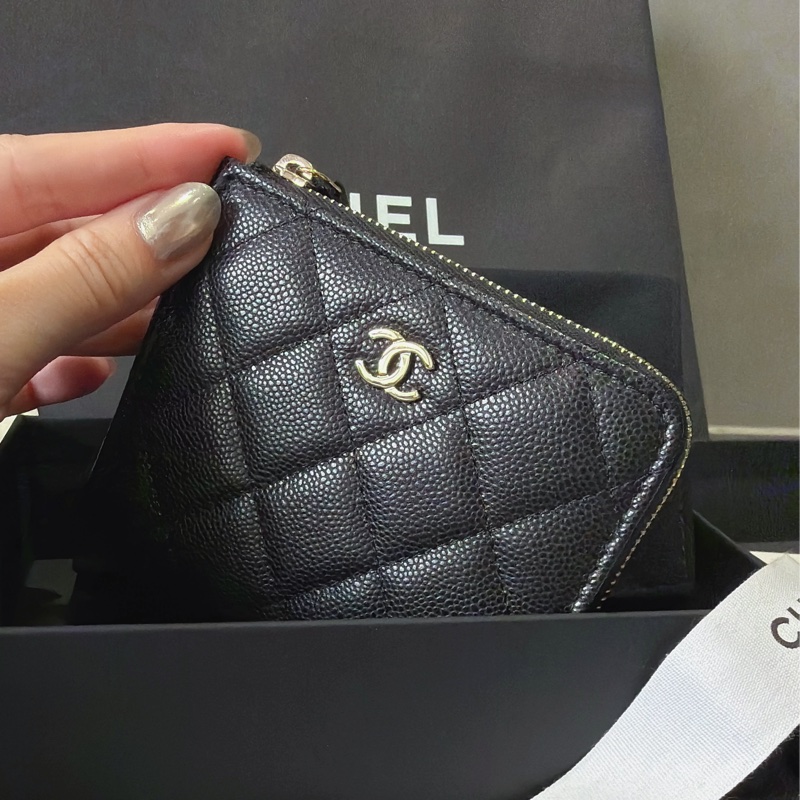 Chanel 短夾L型錢包-荔枝皮革黑色🪅全新品芯片-大缺貨-5