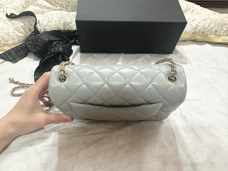 chanel CF20 金球,灰藍-1