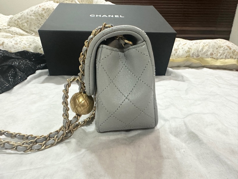 chanel CF20 金球,灰藍-2
