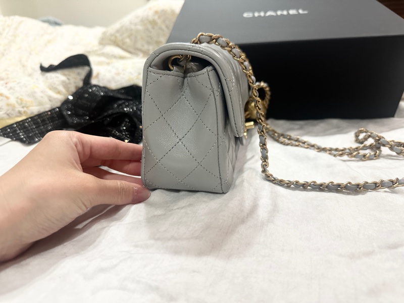 chanel CF20 金球,灰藍-5