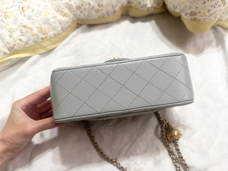 chanel CF20 金球,灰藍-8