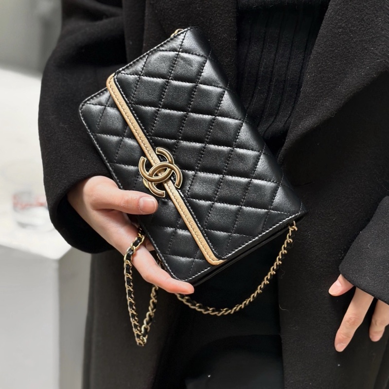 【全網稀有✨放心不撞包】Chanel香奈兒 埃及系列 黑金Woc發財包|腋下包｜單肩包｜斜背包-2