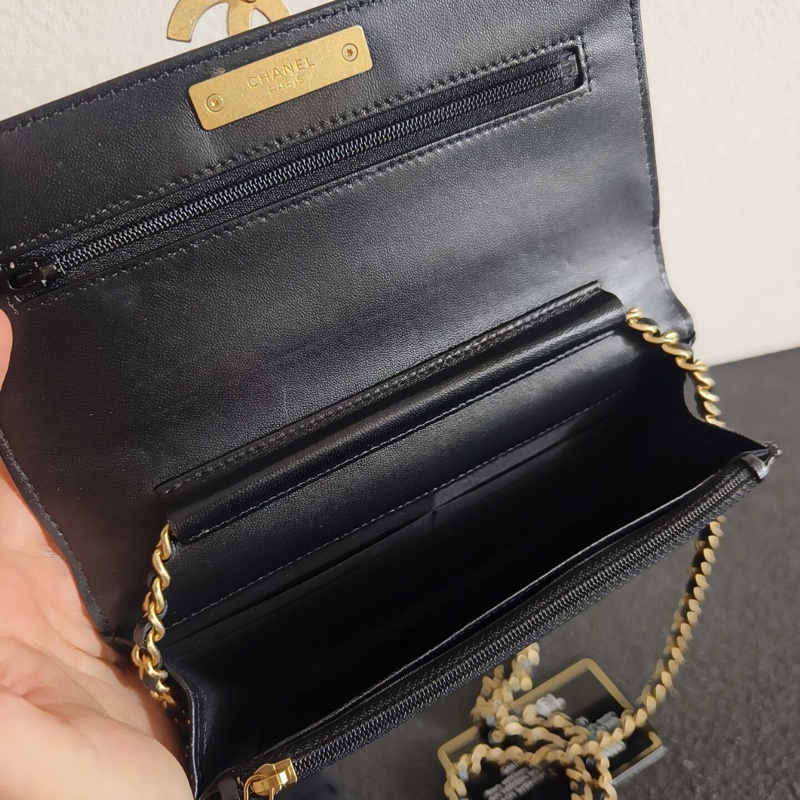 【全網稀有✨放心不撞包】Chanel香奈兒 埃及系列 黑金Woc發財包|腋下包｜單肩包｜斜背包-9