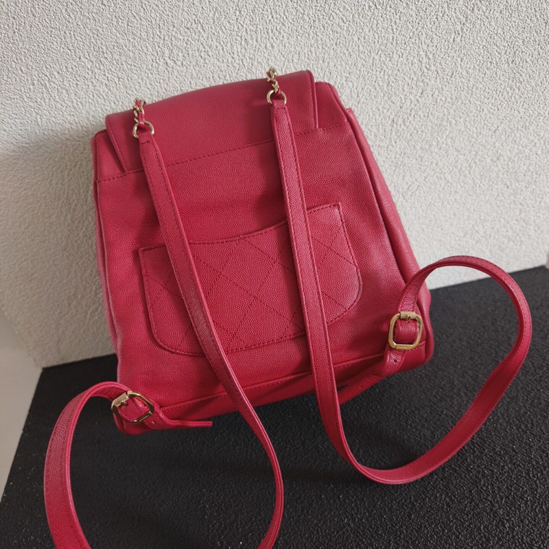 【全網最低價✨獨特罕有色💗】Chanel香奈兒粉色荔枝牛皮duma雙肩包-3