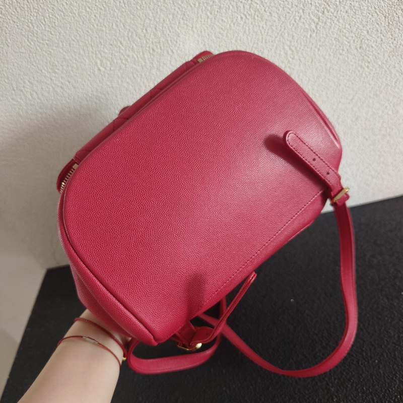 【全網最低價✨獨特罕有色💗】Chanel香奈兒粉色荔枝牛皮duma雙肩包-6