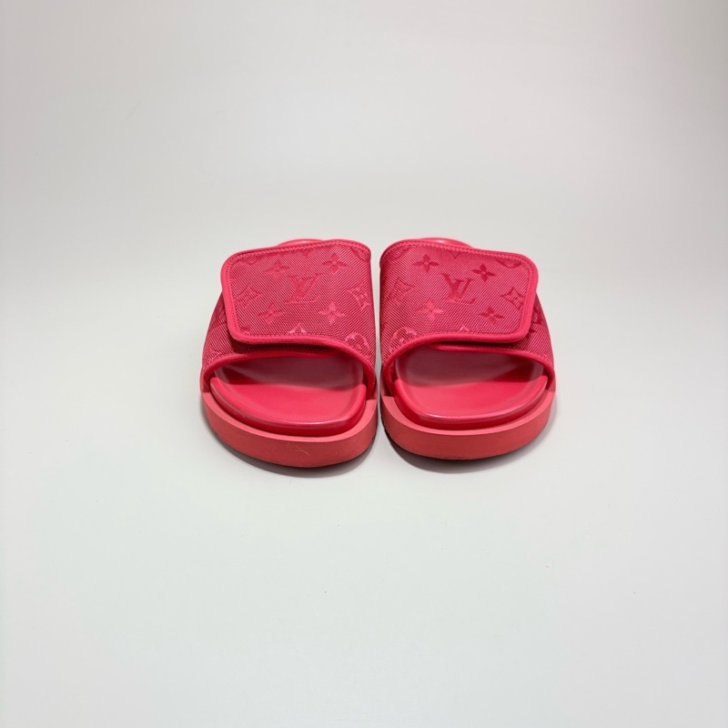 LOUIS VUITTON LV老花滿LOGO魔術貼拖鞋-1