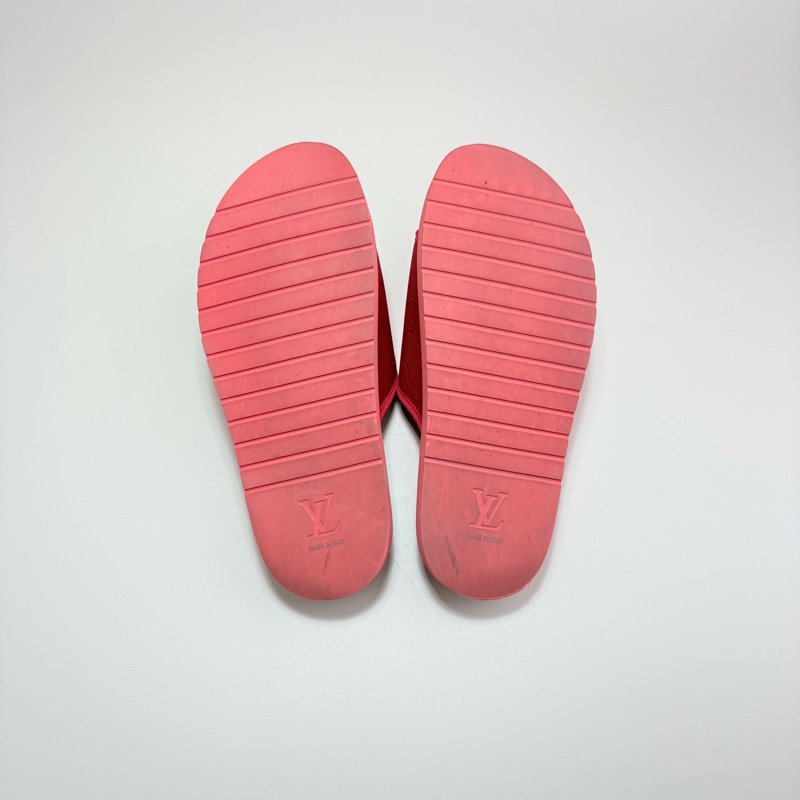 LOUIS VUITTON LV老花滿LOGO魔術貼拖鞋-5
