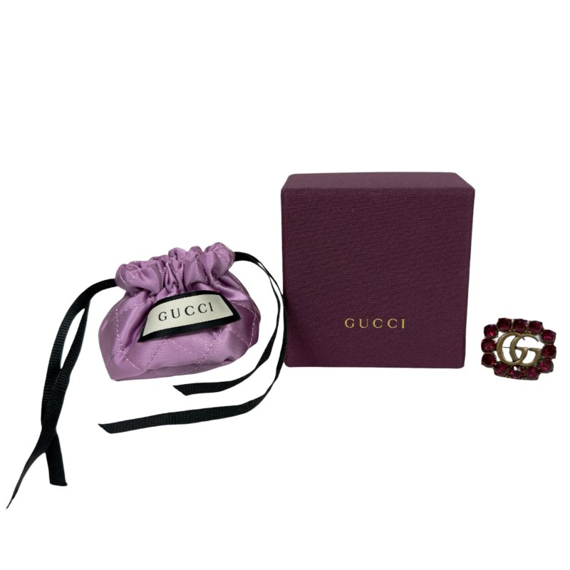 GUCCI GG Marmont 水鑽 胸針-1