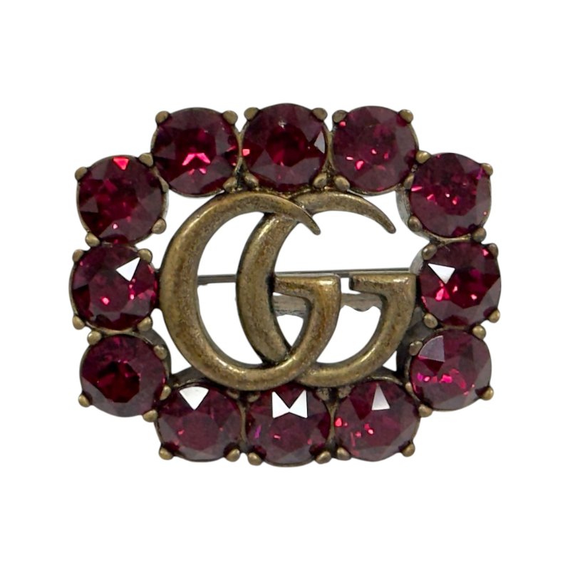 GUCCI GG Marmont 水鑽 胸針-2