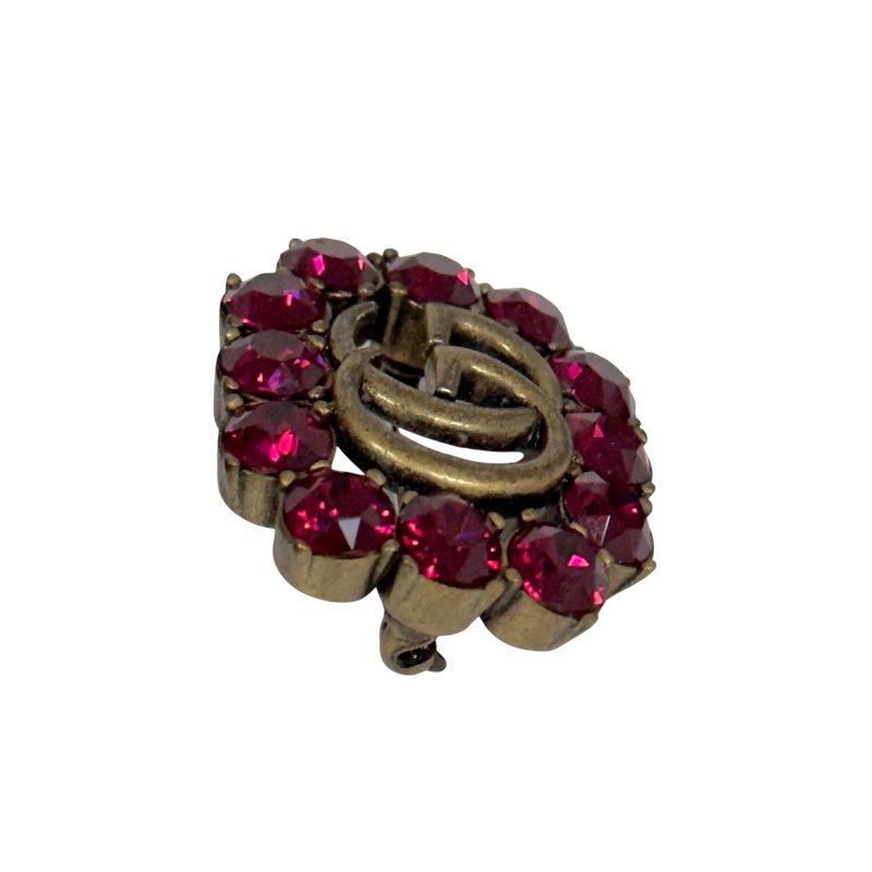 GUCCI GG Marmont 水鑽 胸針-3