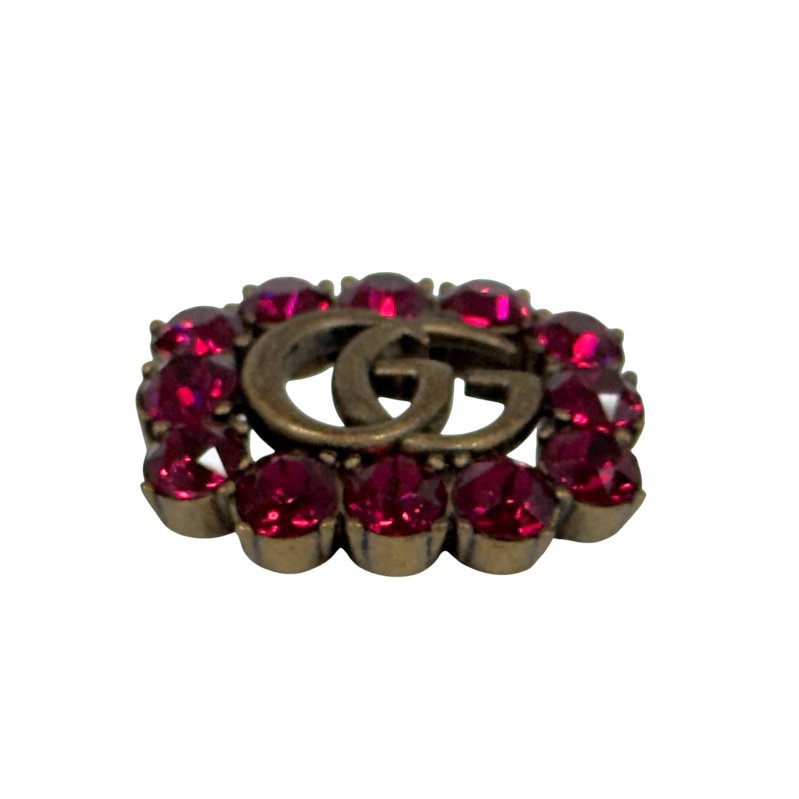 GUCCI GG Marmont 水鑽 胸針-6