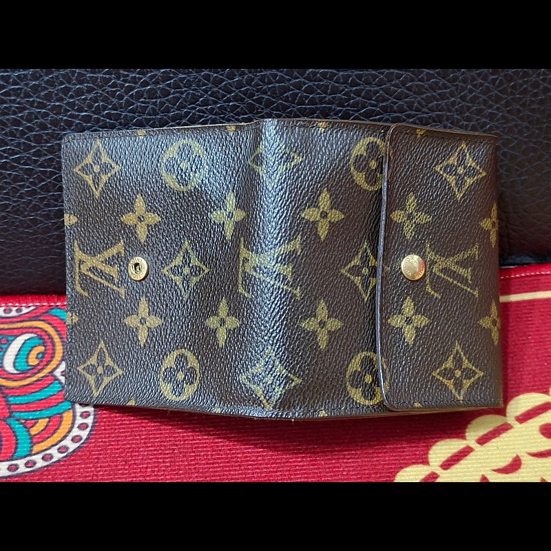日本二手/LV/三折層中夾/內有零錢袋/SP0038-6