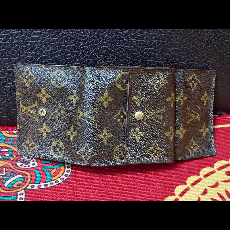 日本二手/LV/三折層中夾/內有零錢袋/SP0038-7