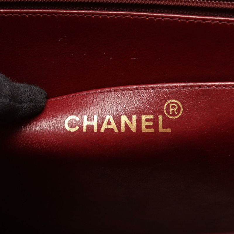 香奈兒 Deca Matelasse 34 羊皮單肩包/手提包,女士,黑色-3