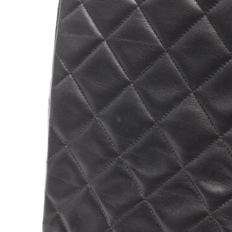 香奈兒 Deca Matelasse 34 羊皮單肩包/手提包,女士,黑色-13