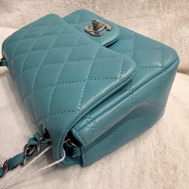 Chanel✨綠色方胖子鏈條包 19開 閒置超級新-4