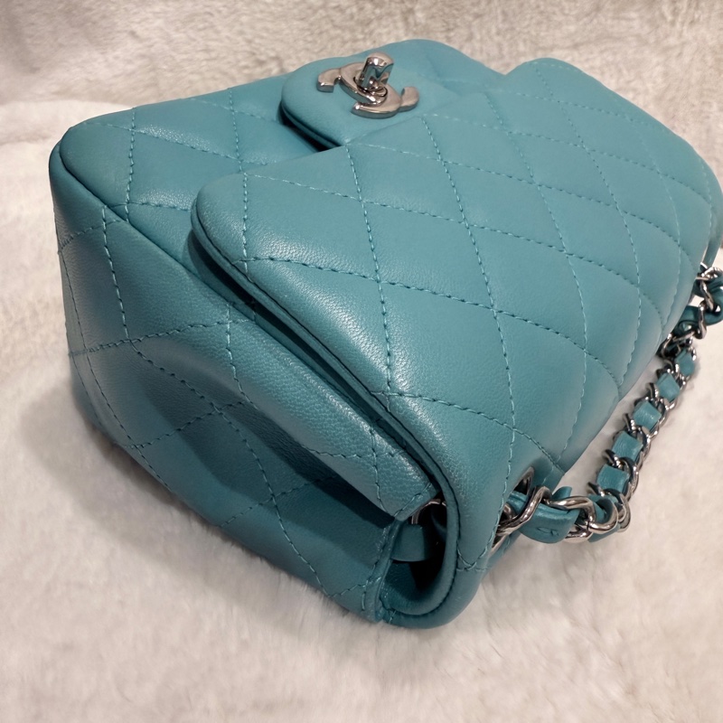 Chanel✨綠色方胖子鏈條包 19開 閒置超級新-8
