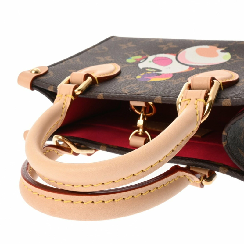 路易威登 (LOUIS VUITTON) Monogram OnTheGo BB Panda Takashi Murakami 聯名款棕色 M13668 女士帆布手提包,全新未使用,Ginzo 出品-3