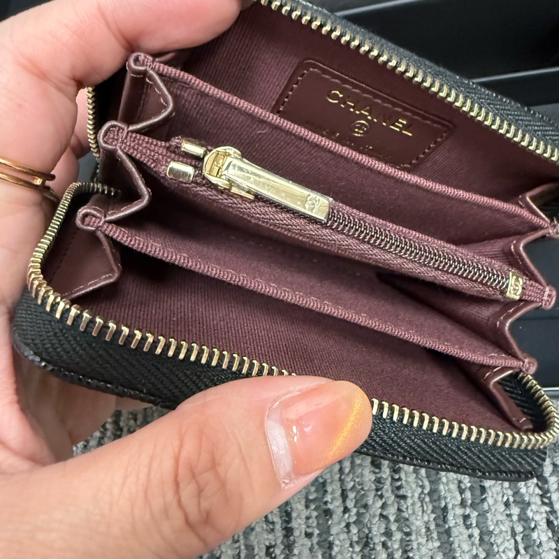 Chanel經典ㄇ字零錢卡包 夾層多 有拉鏈-0