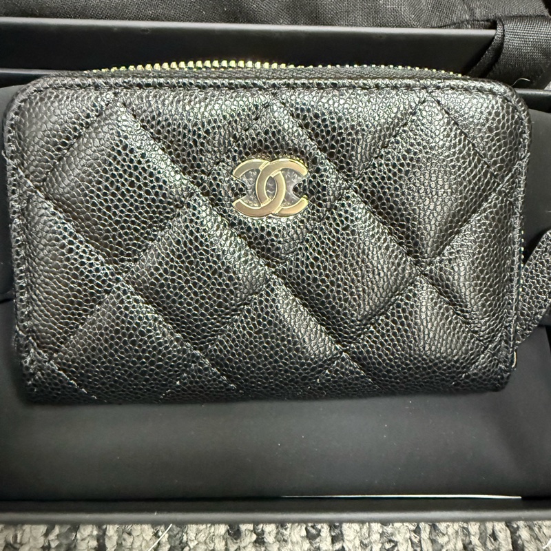 Chanel經典ㄇ字零錢卡包 夾層多 有拉鏈-3