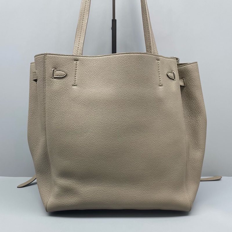 Celine賽琳托特包灰色荔枝紋/29*30*18cm 🈚附件-1