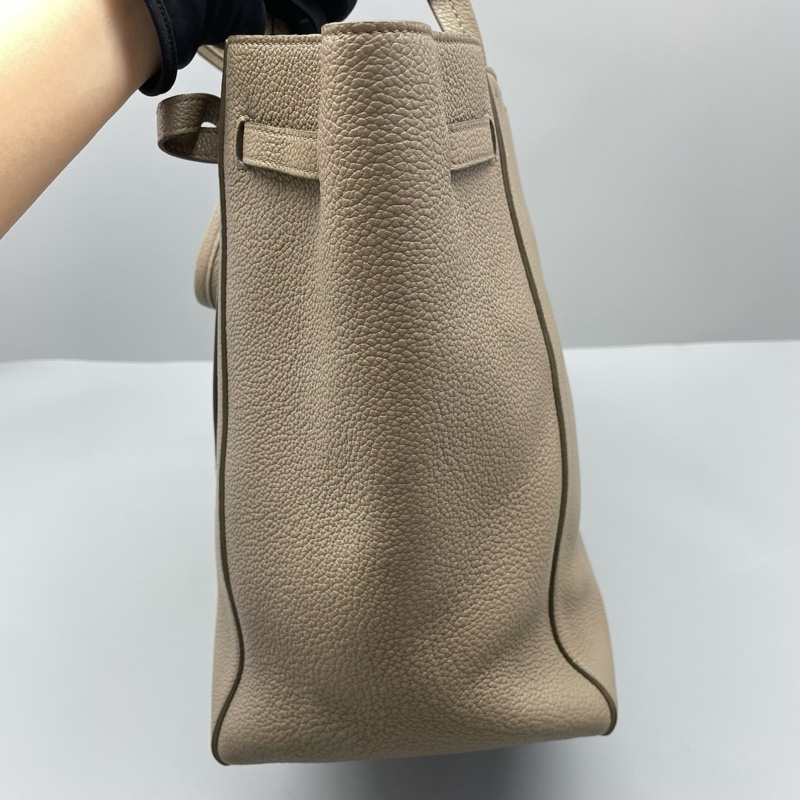 Celine賽琳托特包灰色荔枝紋/29*30*18cm 🈚附件-4