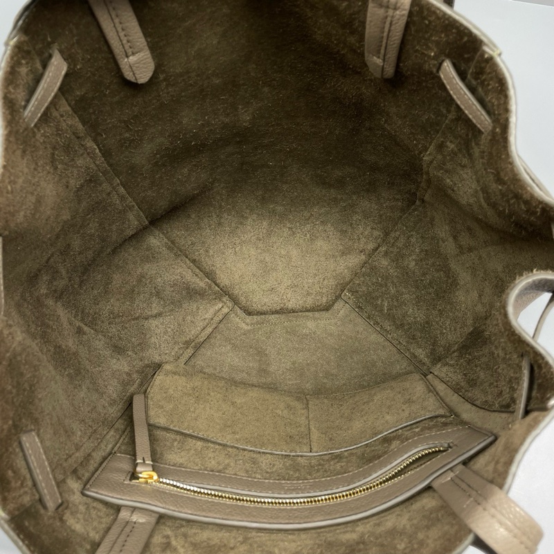 Celine賽琳托特包灰色荔枝紋/29*30*18cm 🈚附件-9