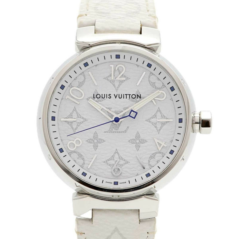路易威登 Tambour QA114 白色錶盤男士腕錶-0