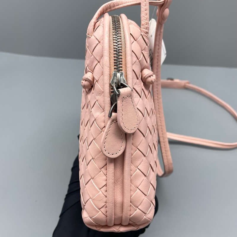 BV葆蝶家編織斜挎相機包粉色/24*17*5cm 🈚附件-2