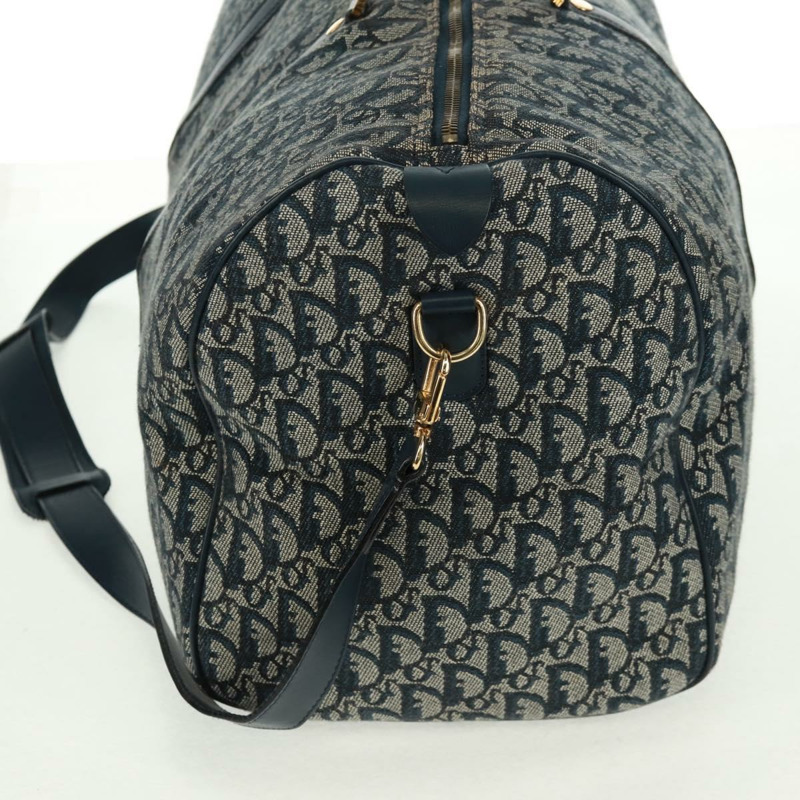 【日本直送】Christian Dior Trotter帆布波士頓包，兩用款，海軍藍/金色，正品，貨號168742SAV-3