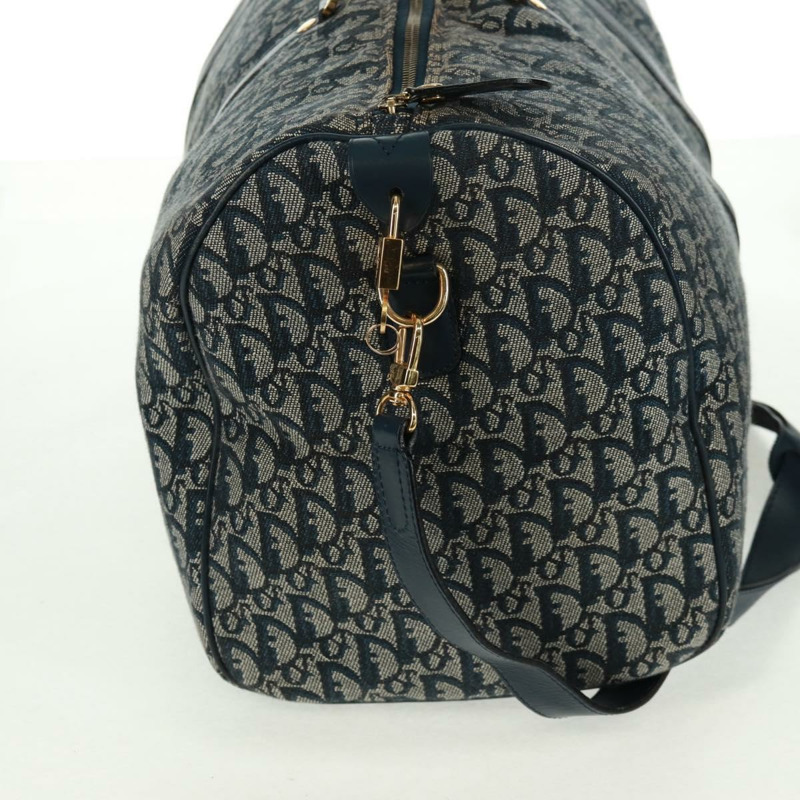 【日本直送】Christian Dior Trotter帆布波士頓包，兩用款，海軍藍/金色，正品，貨號168742SAV-4