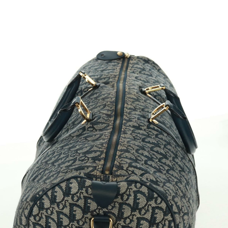 【日本直送】Christian Dior Trotter帆布波士頓包，兩用款，海軍藍/金色，正品，貨號168742SAV-5