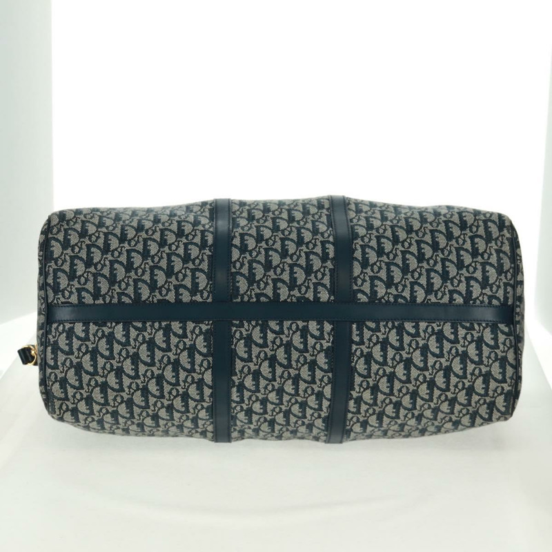 【日本直送】Christian Dior Trotter帆布波士頓包，兩用款，海軍藍/金色，正品，貨號168742SAV-11