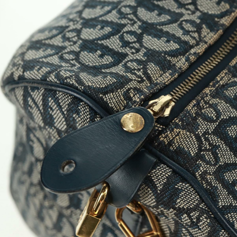 【日本直送】Christian Dior Trotter帆布波士頓包，兩用款，海軍藍/金色，正品，貨號168742SAV-18